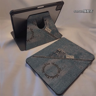 倚琪 牛仔裤纹2025新款小米平板8保护壳适用11英寸红米pad7带笔槽旋转电脑pro6透明卡通12.4寸7Spro硅胶套
