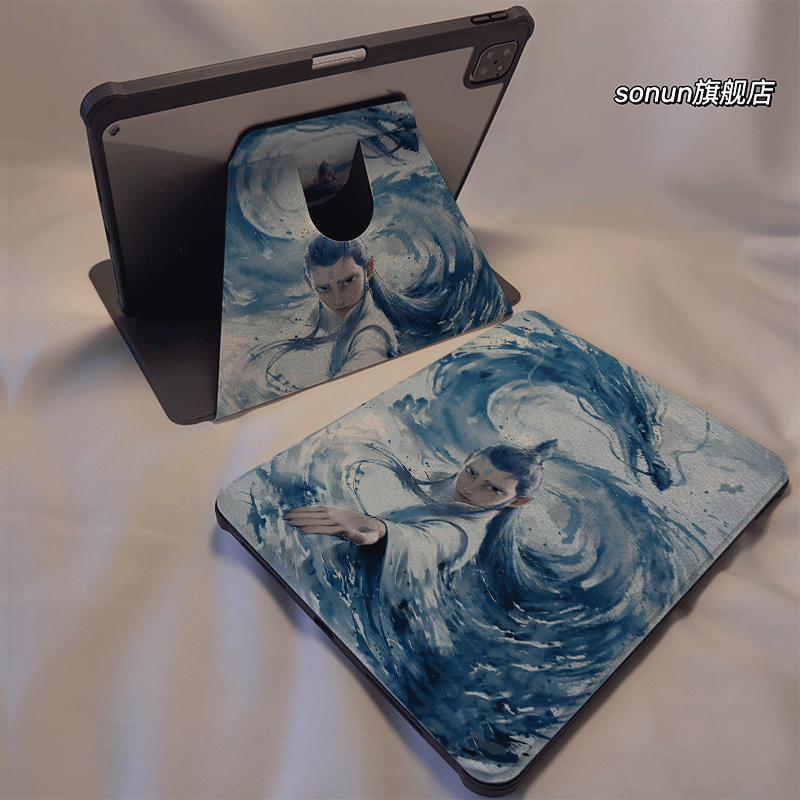 倚琪 哪吒敖丙2025新款小米平板8保护壳适用11英寸红米pad7带笔槽旋转电脑pro6透明卡通12.4寸7Spro硅胶套
