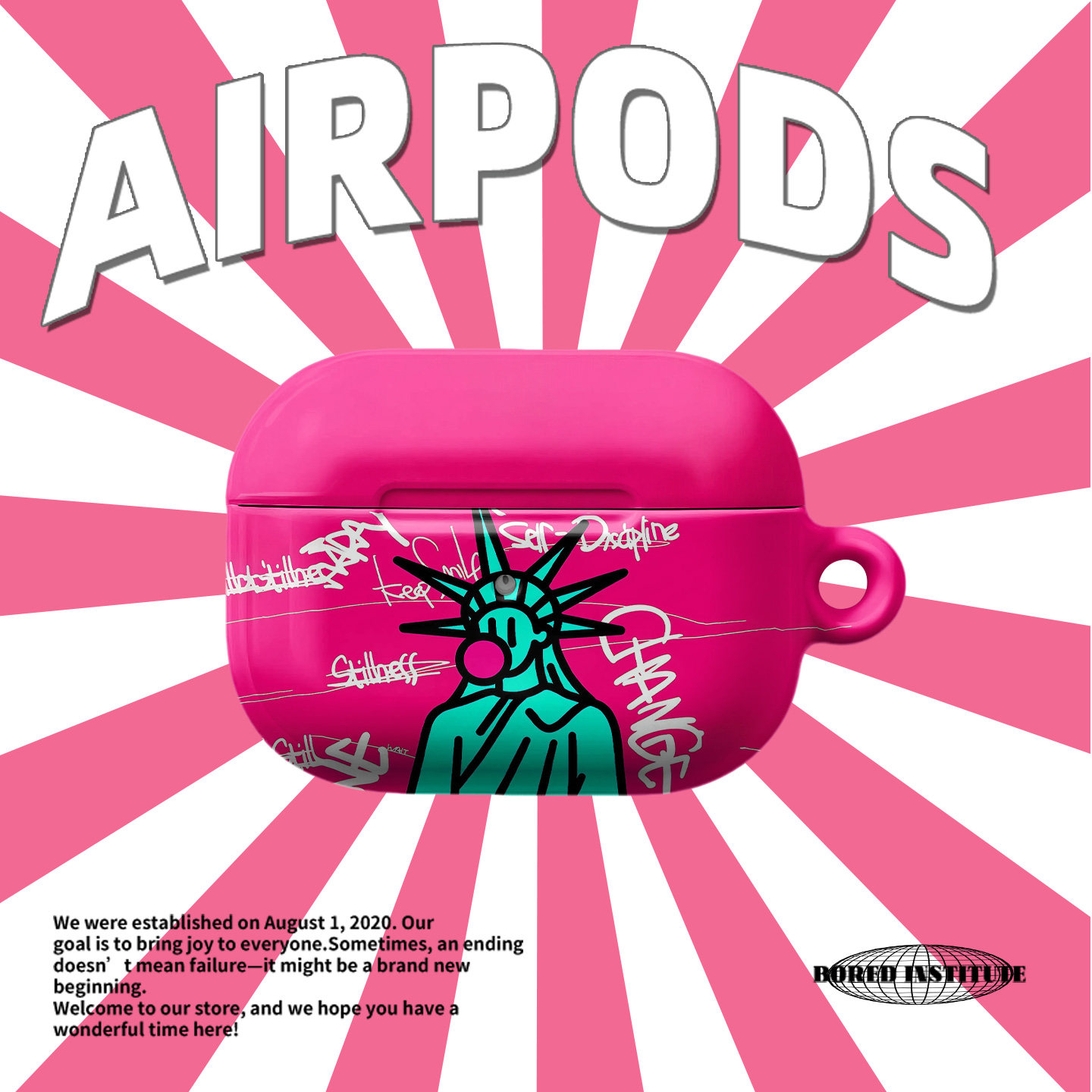 复古美式自由女神适用于airpodspro3防摔airpodspro2菲林壳苹果二三四代蓝牙耳机壳airpods4保护套airpods1/2,3C数码配件,耳机保护套,淘宝优惠券,粉丝福利购,淘宝优惠卷