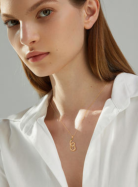 fettero 铜合金项链 【金色蝴蝶圈蛇项链】气质时尚百搭小众坠链