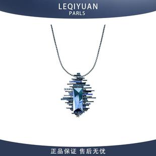 毛衣链两用气质别针高端西装 leqiyuan水晶菱形胸针 外套胸花配饰