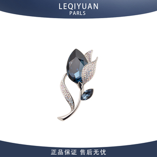 百搭镶嵌澳地利水晶搭配晚礼服饰品高级感设计 leqiyuan胸针时尚