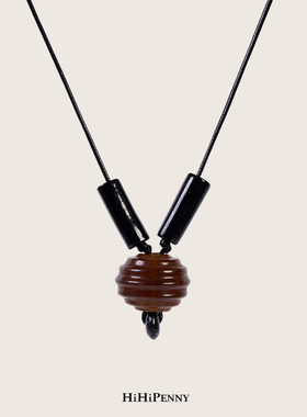 HiHipenny/老琉璃毛衣链蜂窝吊坠手工蜡绳编织