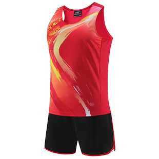 成人田径服男款马拉松服女款跑步比赛运动服装背心短袖龙服定制服