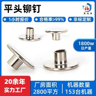 子母对锁铆钉冷镦扁圆头十字柳钉箱包皮带平头铆钉 316不锈钢铆钉