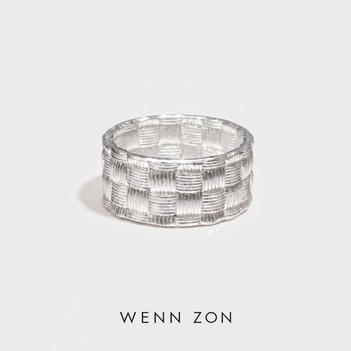WENN ZON编织新中式个性原创戒指 设计感独特时尚食指宽戒高级感