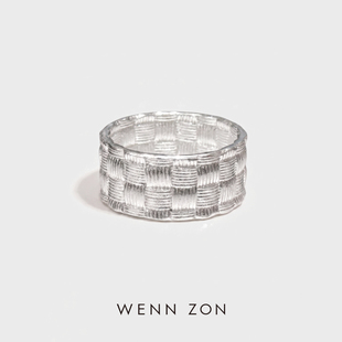 WENN ZON编织新中式个性原创戒指 设计感独特时尚食指宽戒高级感