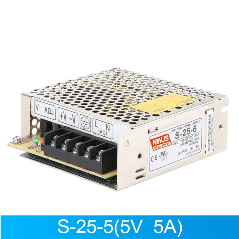 明伟单组开关电源S-25-24V1.1A y12V2.1A 15V1.7A 5V5A 保修三年