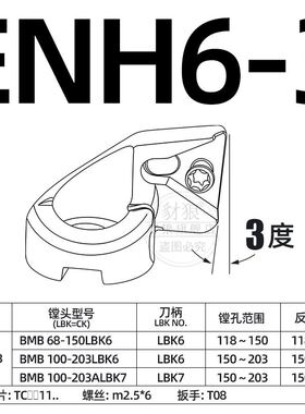 BMB精镗刀专用刀片座ENH 1 2 3 4 5 6精镗头专用刀片座TC TP刀片