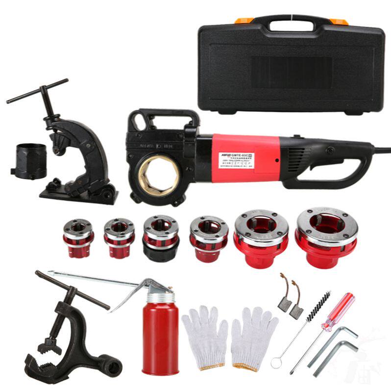 铁水管攻丝机手持式手动绞牙机割丝器小型电动套丝机多功能2/4分