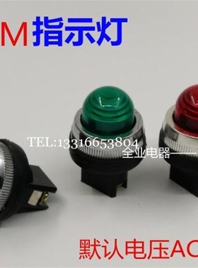 TPNR-25MM/30MM红黄绿色 灯泡式凸圆头指示灯信号灯220v 24v