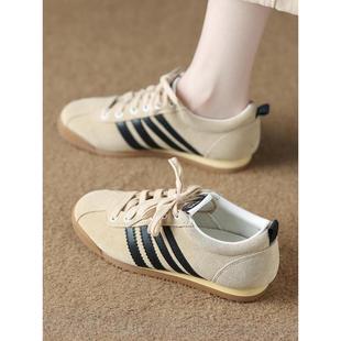 强烈推荐!真皮优雅多才多艺的道德训练阿甘女士鞋2025春秋季覆古