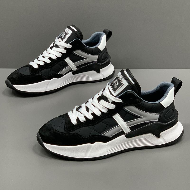 潮牌男鞋2025新款冬季覆古老爹鞋厚底增高潮流百搭运动休闲鞋子男