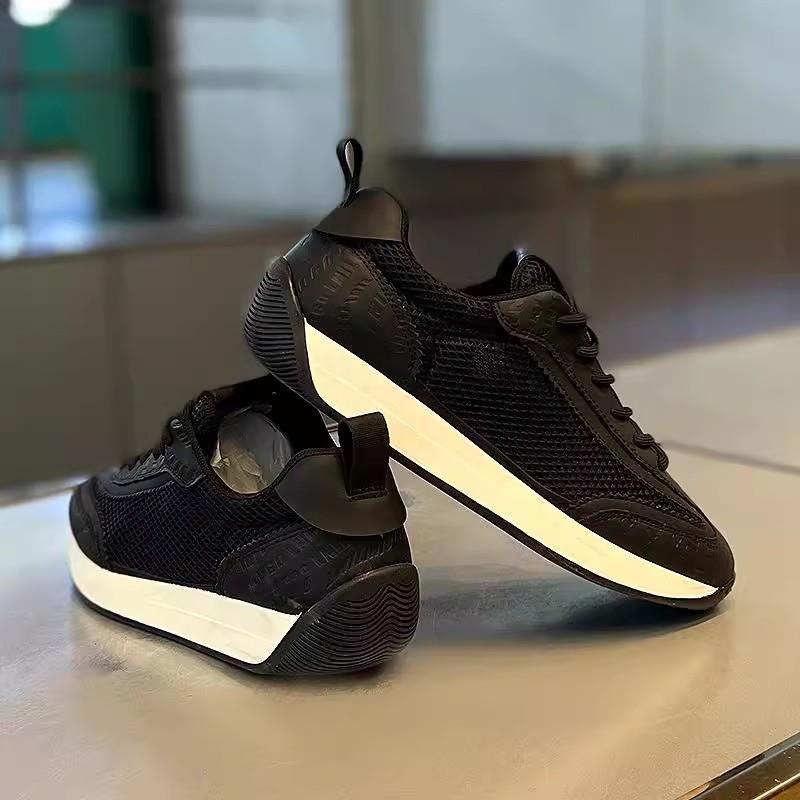 潮牌男鞋2025新款夏季透气潮牌网面运动鞋男士轻便软底阿甘跑步鞋