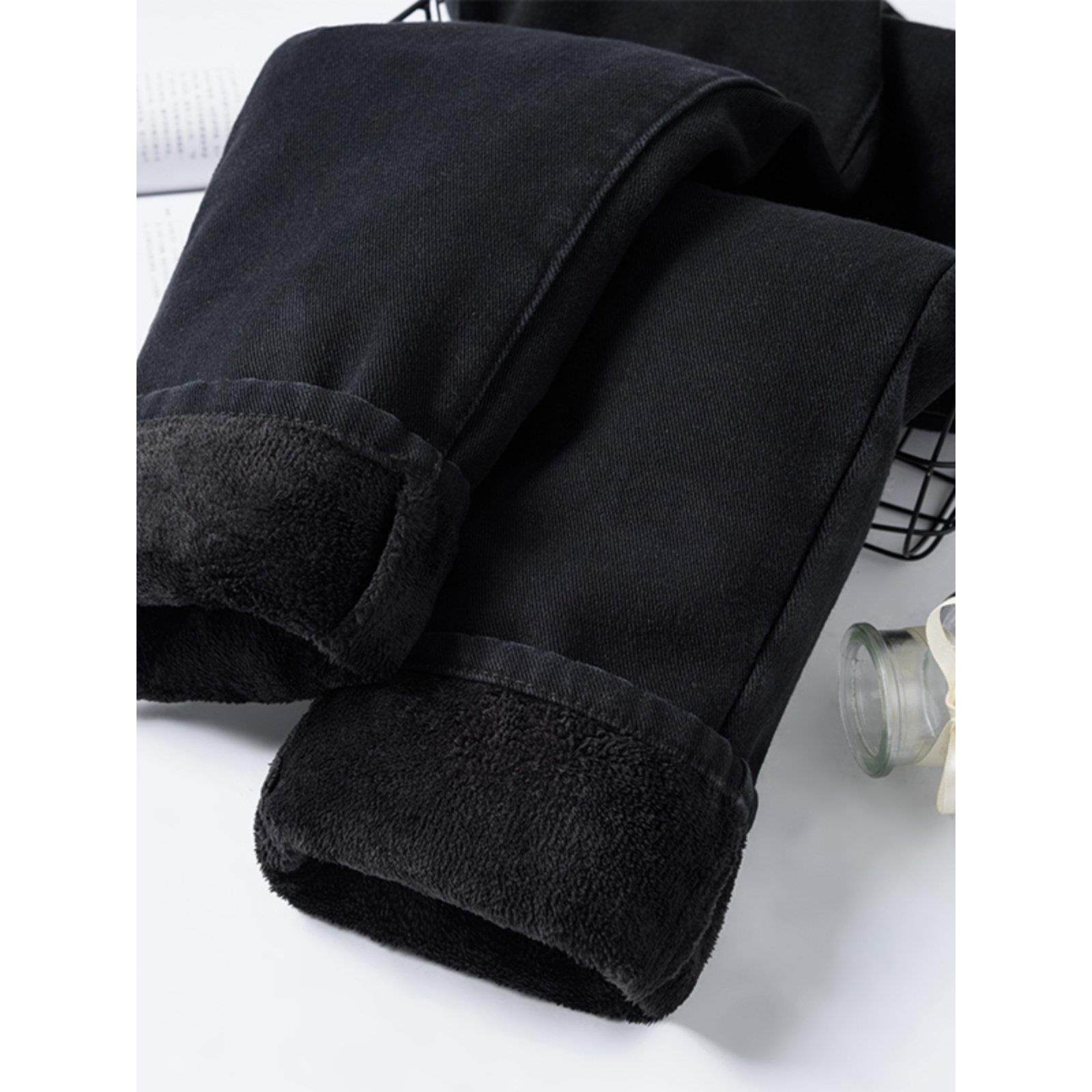 加绒牛仔裤女高腰冬季2025新款保暖九分修身显瘦小脚加厚老爹裤子,女装/女士精品,卫裤,淘宝优惠券,粉丝福利购,淘宝优惠卷