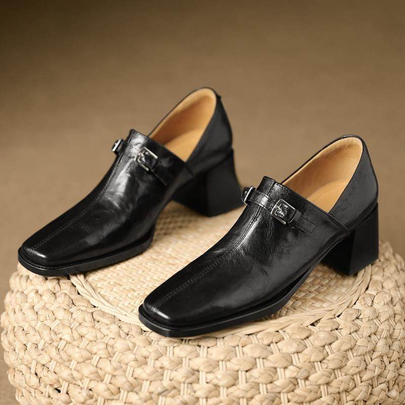 本周好物上新！复古方头单鞋女皮带扣深口一脚蹬粗跟皮带扣高跟鞋,服饰配件/皮带/帽子/围巾,鞋垫,淘宝优惠券,粉丝福利购,淘宝优惠卷