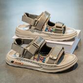 设计感魔术贴户外越南沙滩凉拖 外穿防滑耐磨凉鞋 新款 男士 潮牌夏季