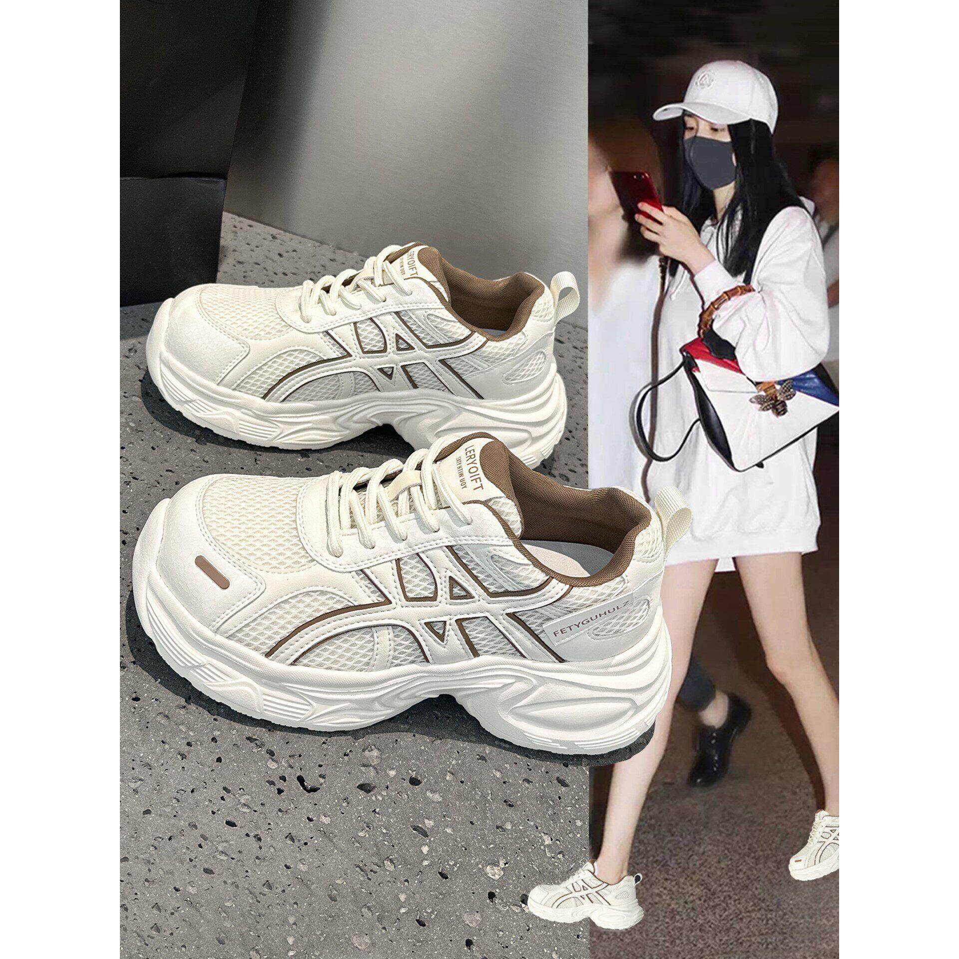 明星网红运动老爹鞋女款超火2025秋季新款透气厚底增高轻便休闲鞋