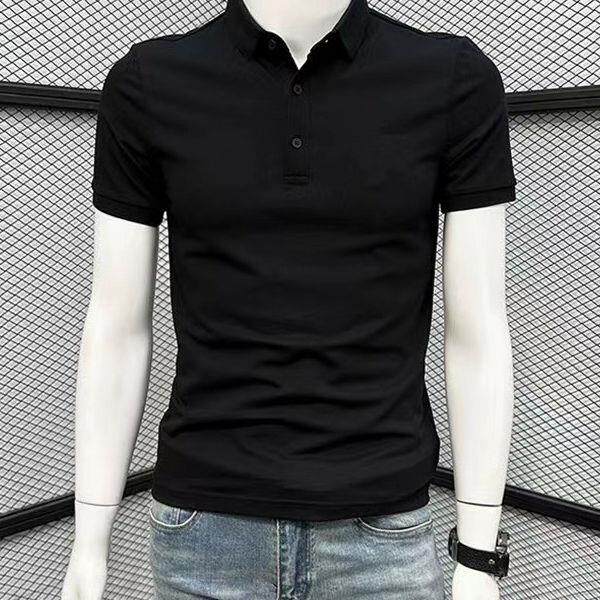 黑色polo衫男士2026夏季新款商务休闲修身上衣百搭翻领短袖t恤衫