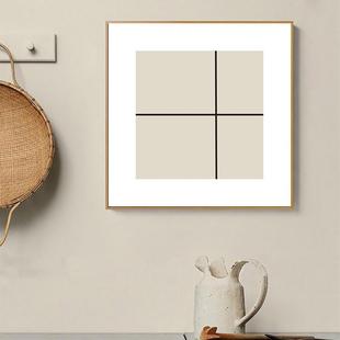 现代黑白灰玄幻装饰画抽象客厅艺术挂画极简楼梯玄关画正方形壁画