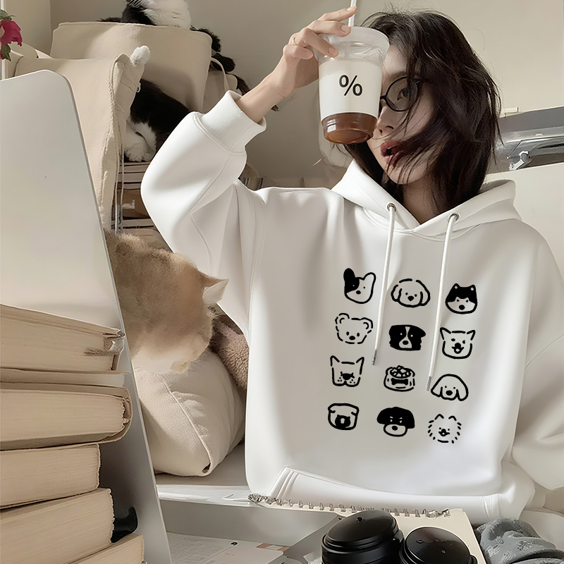美式复古连帽卫衣女2025新款