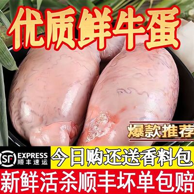【顺丰包邮】精选黄牛牛宝牛蛋新鲜冷冻牛睾丸牛三宝烧烤商用批发