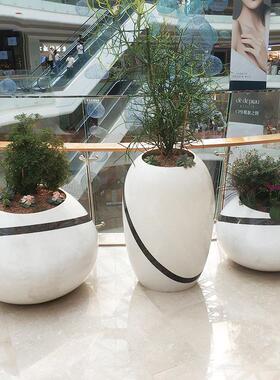 玻箱钢菱形花花器商场落地CH-64151花瓶现代客厅花盆机场花装饰品