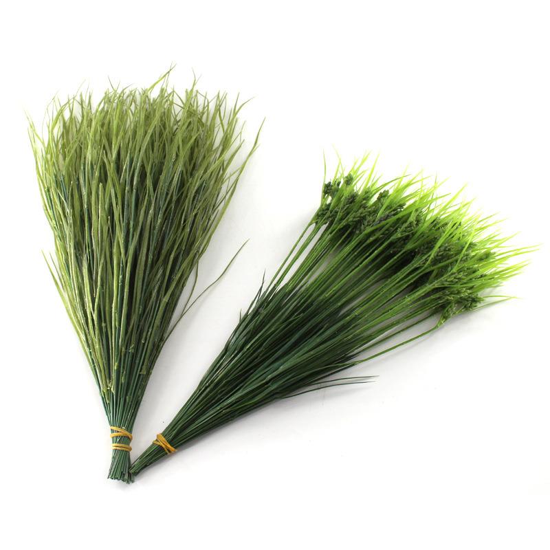 仿真绿树002叶水草三植草叶绿色带花草景观棱博物工程用材馆厂家