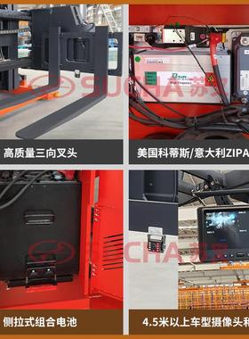 全电动三向叉车.5吨窄通道1驾式堆高车高位6米座米6510米8堆垛车