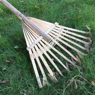 新款竹耙搂草耙大耙子垃圾耙子竹扒子园艺工具道具耙表演耙子农用