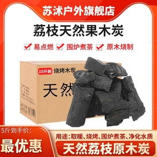 果木炭烧烤木炭家用无烟烧烤碳专用室内煮茶户外露营商用木炭易燃