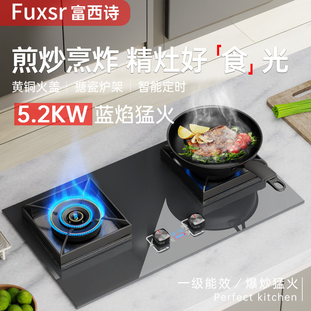 富西诗定时不沾油大火燃气灶