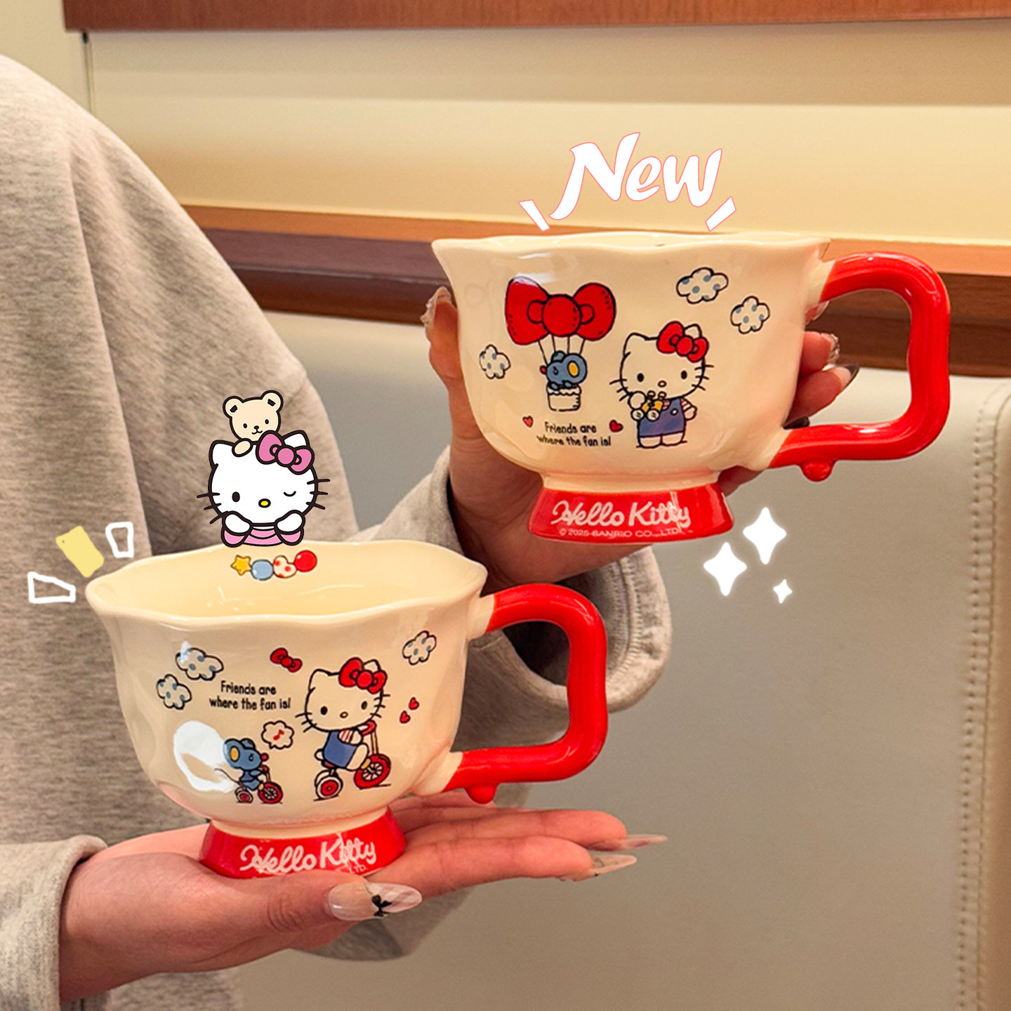 【官方正品】凯蒂猫高脚马克杯