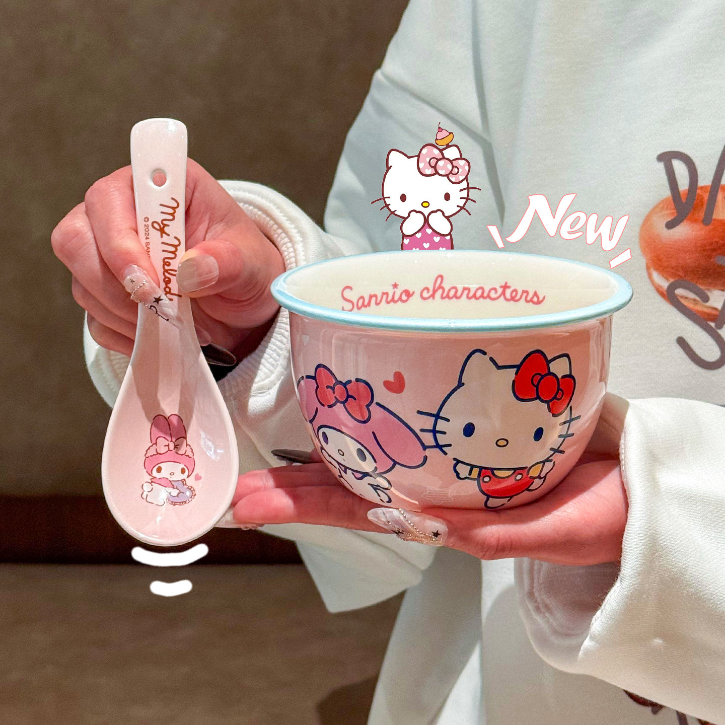 【官方正品】三丽鸥家族陶瓷饭碗图片