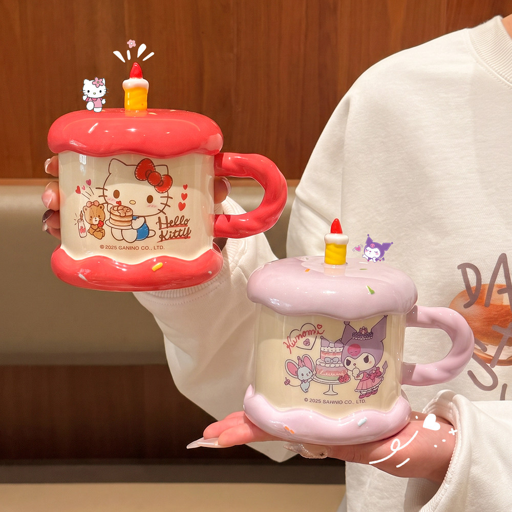 HelloKitty陶瓷带盖马克杯礼物图片
