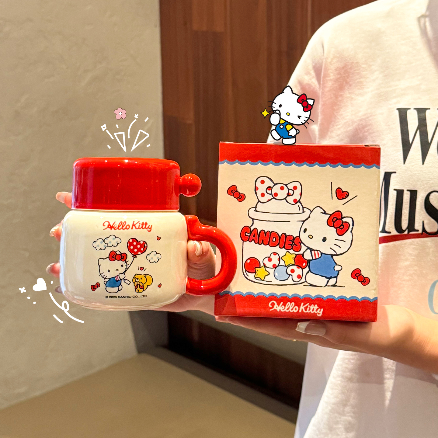 凯蒂猫水杯女家用马克杯高颜值