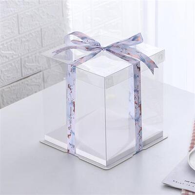 高透明蛋糕盒4四6六8八7寸9生日蛋糕盒子包装盒 网红加高双层单层