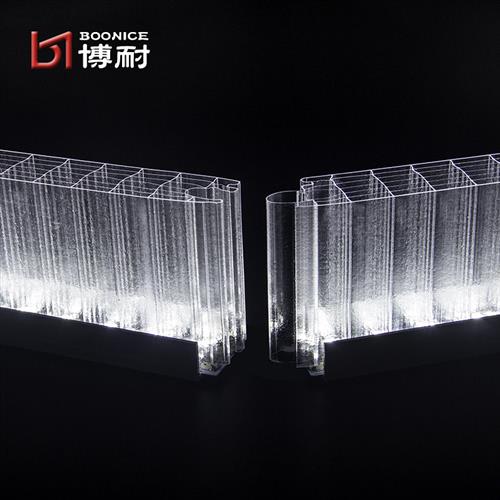 聚碳酸酯PC插接板20/30/40mm乳白透明幕墙隔断店招门头拼接PC