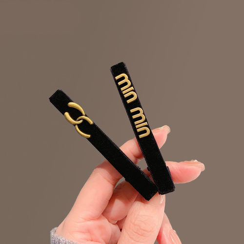 黑金高级感~精致2个发夹女鸭嘴夹