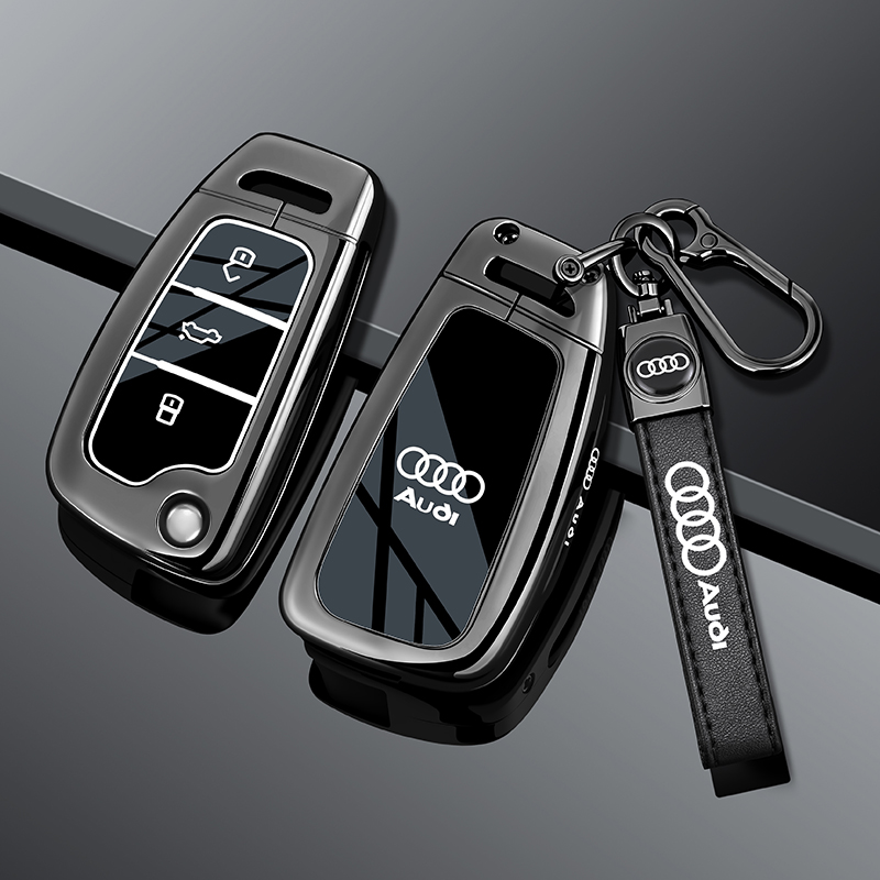 适用于奥迪q3钥匙套a1老款a6折叠tt专用q2l包a5高端a3汽车保护壳