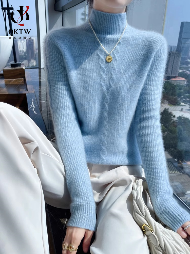 鄂尔多斯市羊绒衫女冬季套头减龄显瘦内搭羊毛衫简约气质打底毛衣