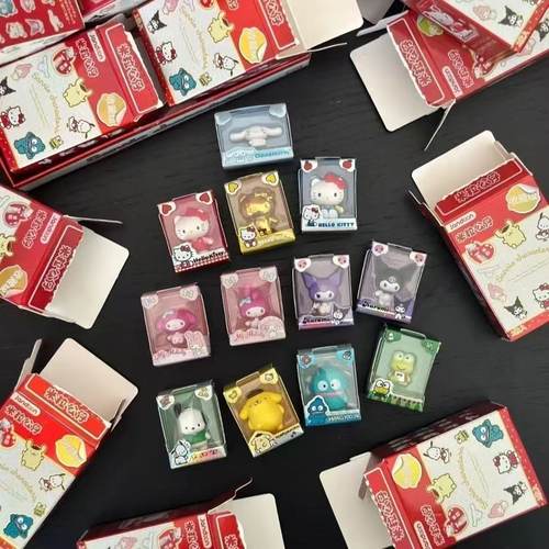 正版简动三丽鸥米粒公仔库洛米大耳狗凯蒂猫迷你萌粒动漫周边手办