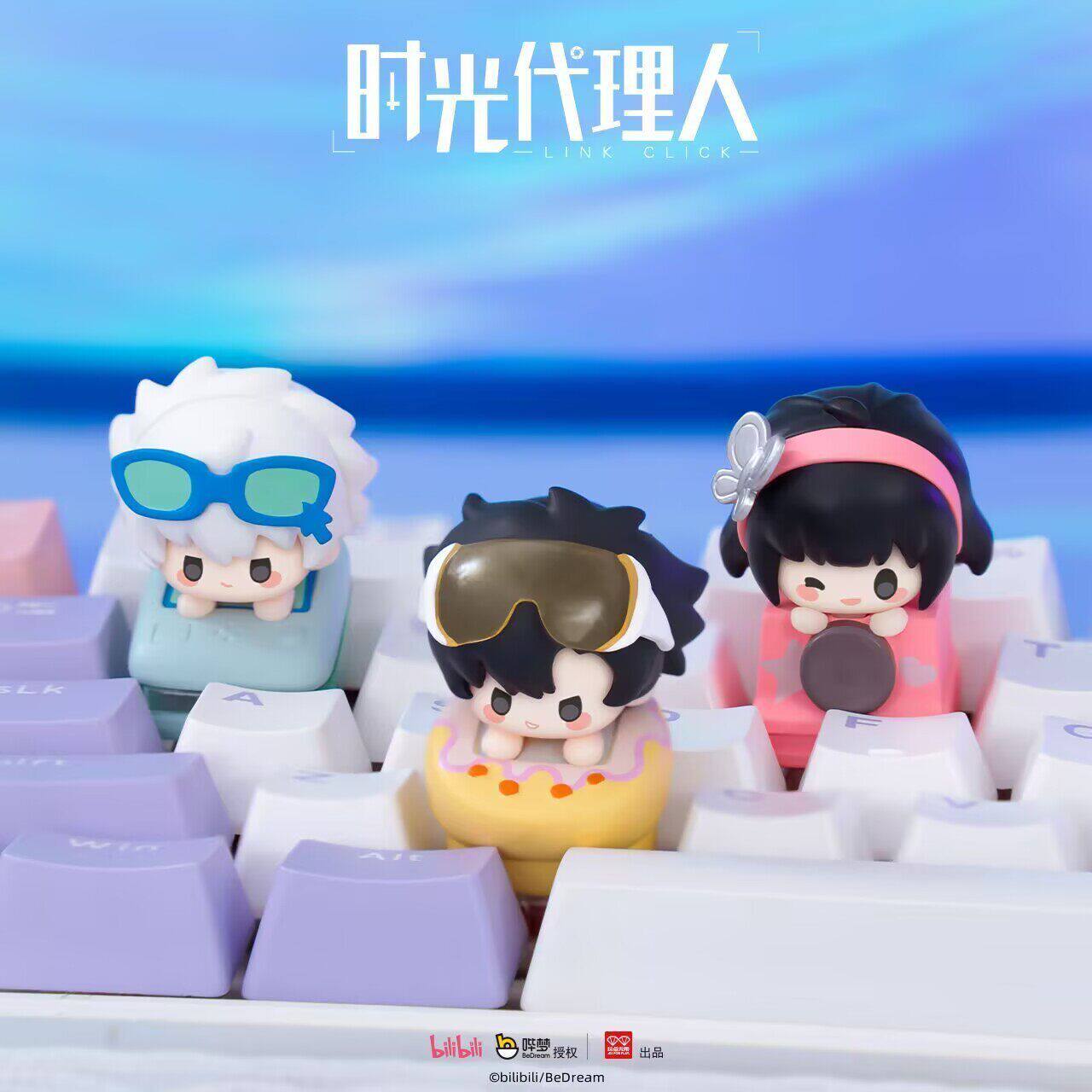 正版玩点无限时光代理人动画复古潮流系列键帽盲盒挂件机械键盘帽图片