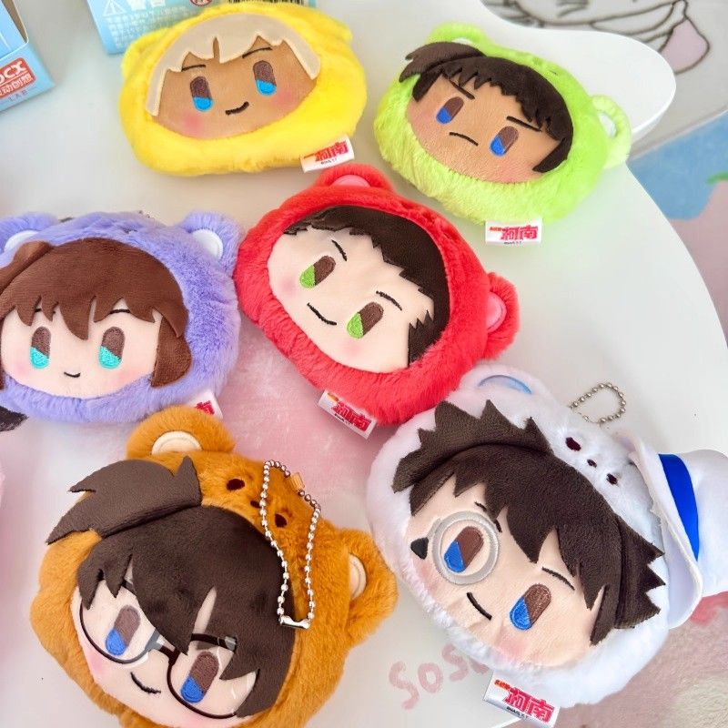 正版灵动创想名侦探柯南熊熊侦探大头挂件毛绒盲盒毛利兰公仔玩偶