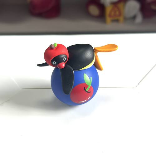 正版灵动创想pingu企鹅萌动球奇思妙想系列不倒翁解压桌面摆件