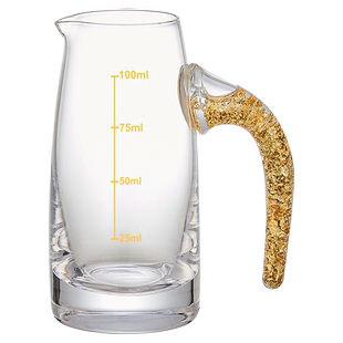 高档轻奢水晶玻璃金箔分酒器白酒杯套装家用小酒杯一口杯饭店商用