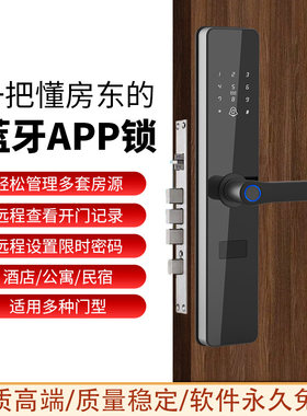 公寓酒店民宿日租房远程密码锁通通锁APP防盗门木门刷卡指纹锁