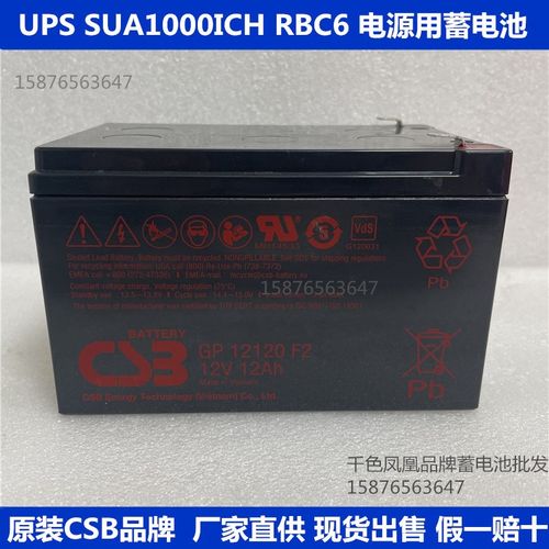 全新Smart UPS SUA1000ICH电源用电池GP12120F2 RBC6 ups电瓶原装
