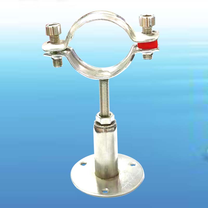 304不锈钢可调节支架带盘活动管卡管夹固定支撑架固定夹卡箍托架