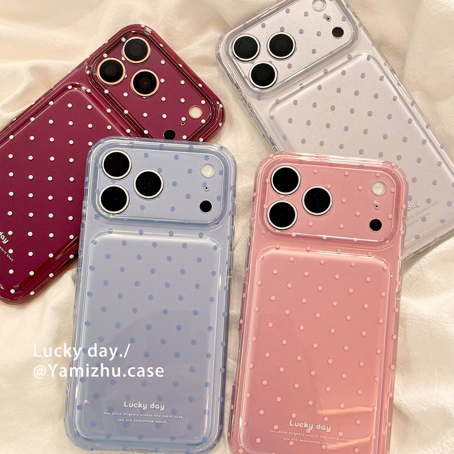ins风小波点适用苹果18ProMax手机壳轻奢情侣iPhone17PROMAX新款18Pro女款15小众16promax全包Duo防摔简约软